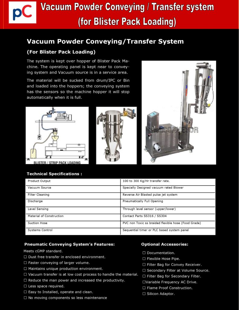 Pharma powder transfer system